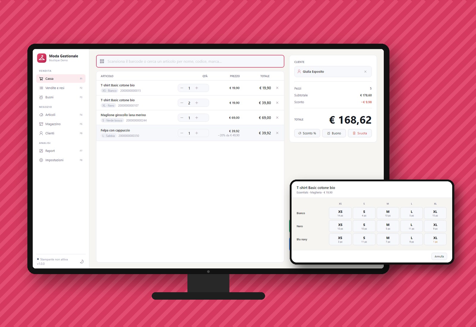 Moda Gestionale: schermate del programma